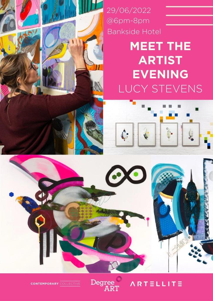 Lucy Stevens meet artist evening poster